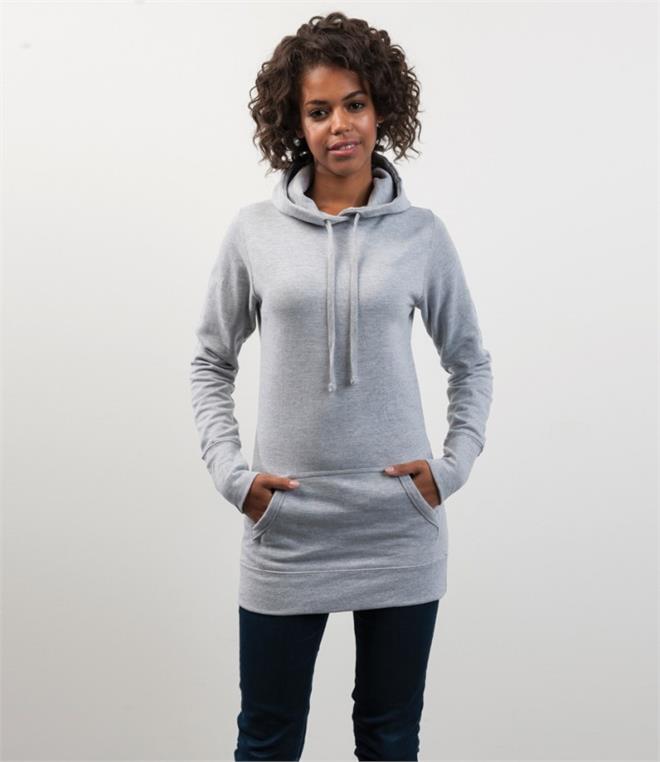 AWDis Just Hoods Girlie Longline Hoodie - Fire Label