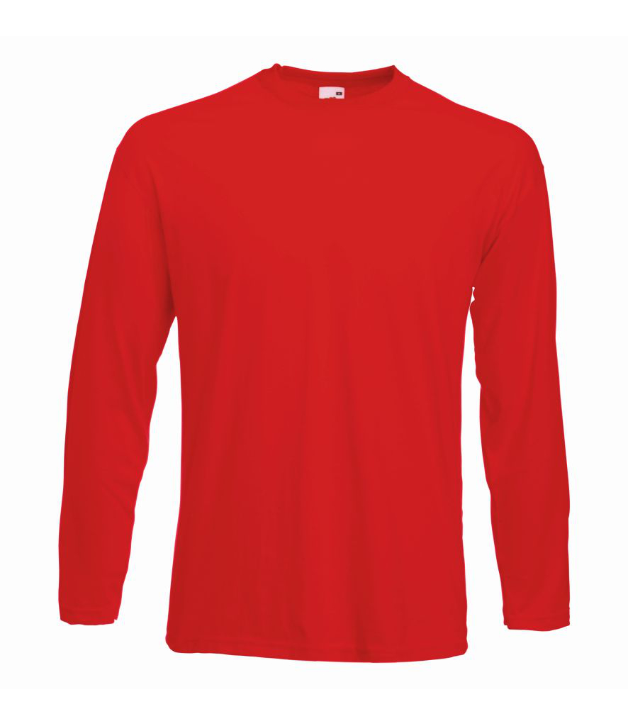 Fruit of the Loom Long Sleeve Value T-Shirt - Fire Label