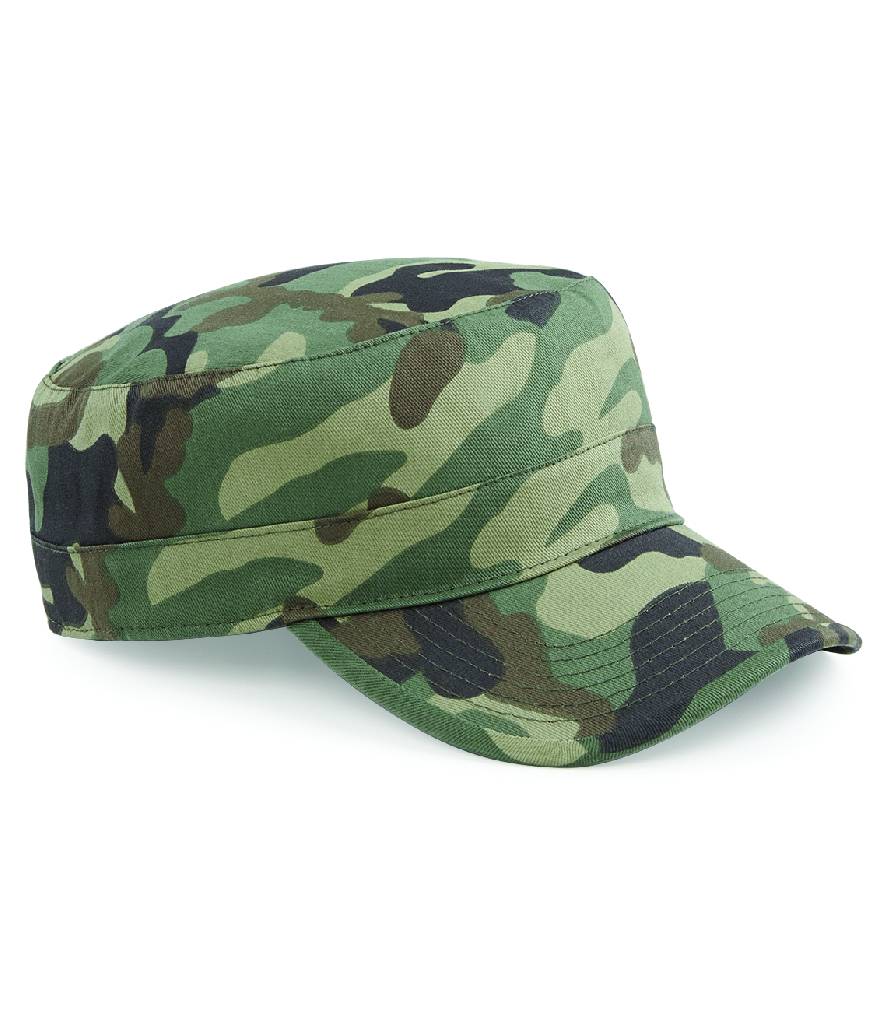 Beechfield Camouflage Army Cap - Fire Label
