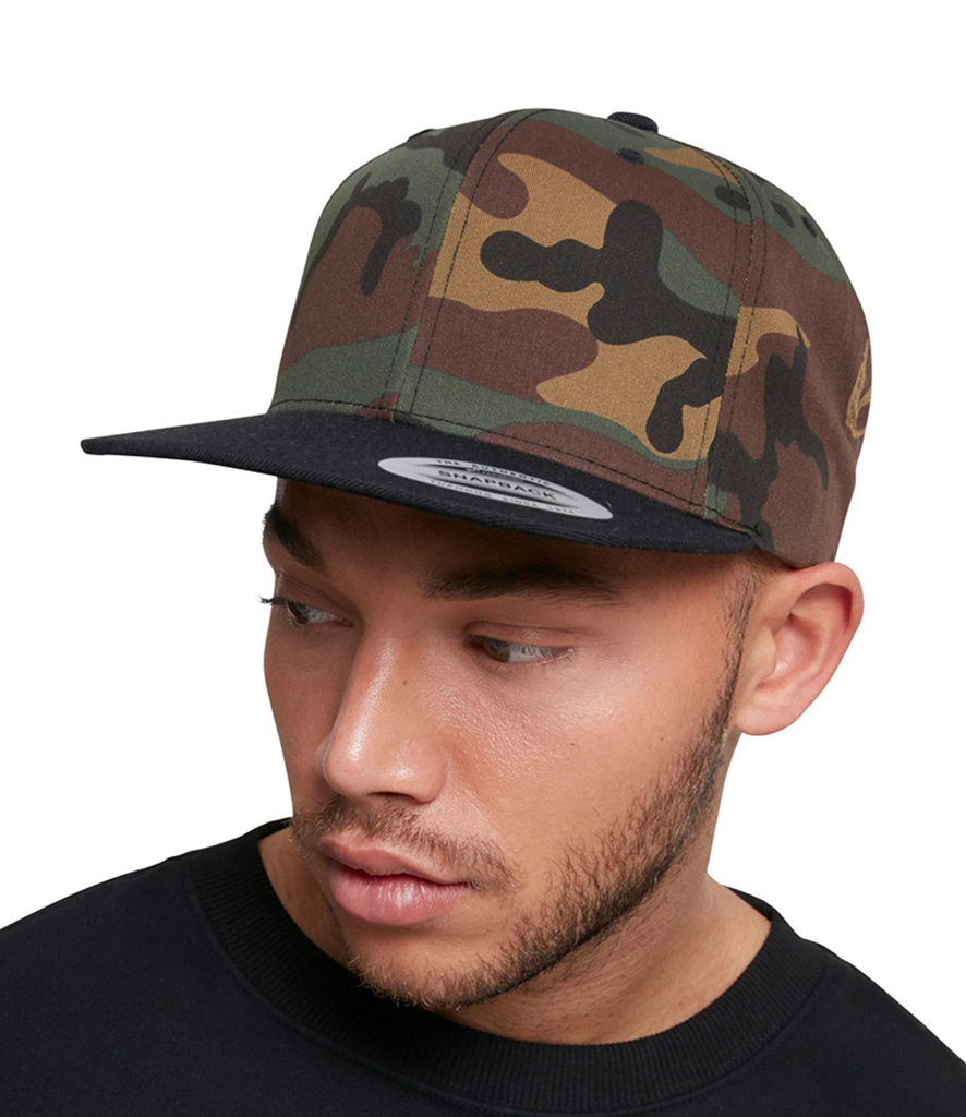 Flexfit by Yupoong Two Tone Classic Camo Snapback Cap - Fire Label