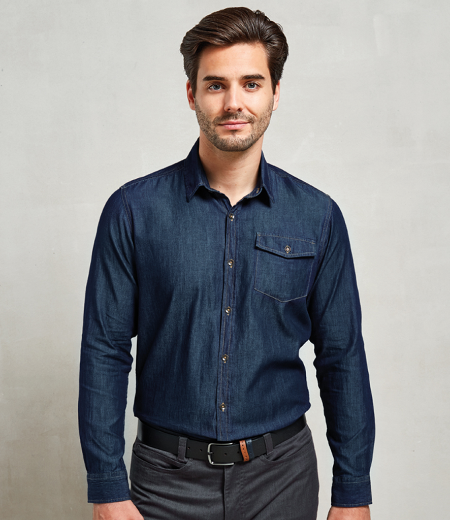 Premier Jeans Stitch Denim Shirt - Fire Label