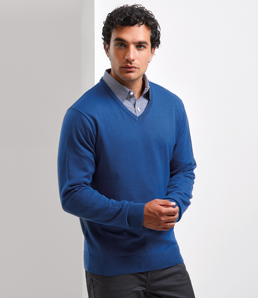 Premier Knitted V Neck Sweater - Fire Label