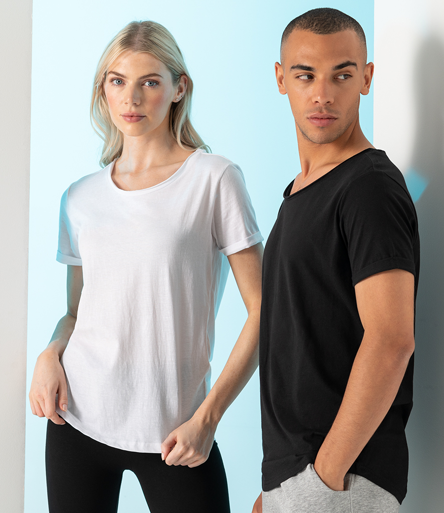 Canvas Unisex Raw Neck T-Shirt - Fire Label