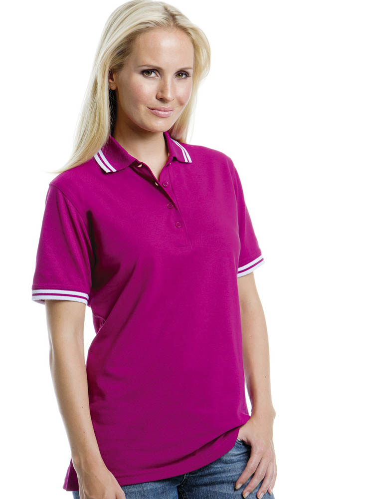 Kustom Kit Ladies Contrast Tipped Polo Shirt