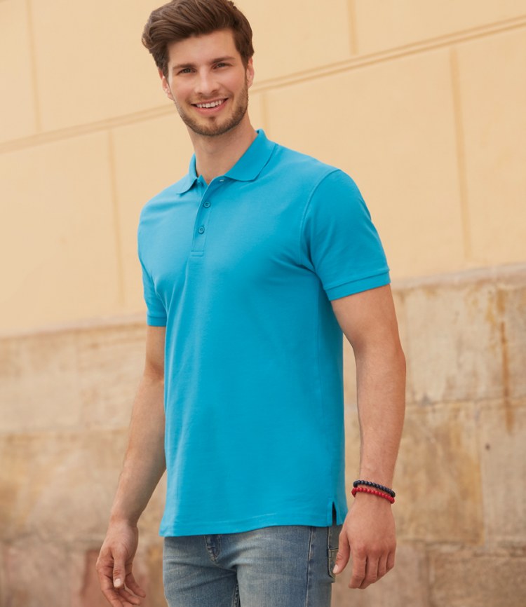 Fruit Loom Premium Pique Polo Shirt - Fire Label